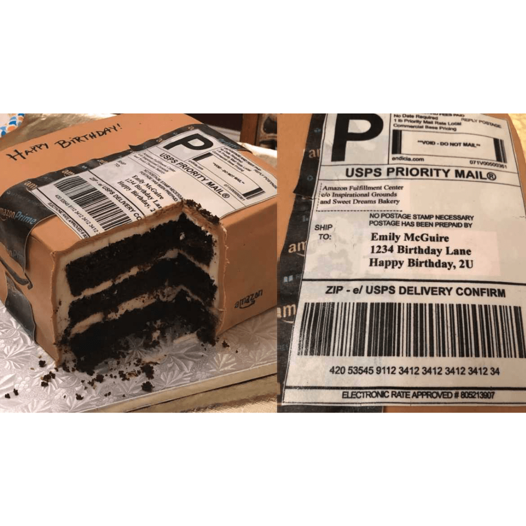 Amazon-obsessed woman gets special birthday cake