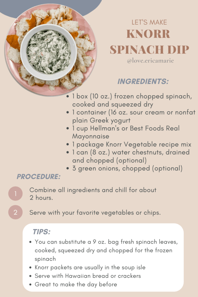Knorr Spinach Dip Recipe