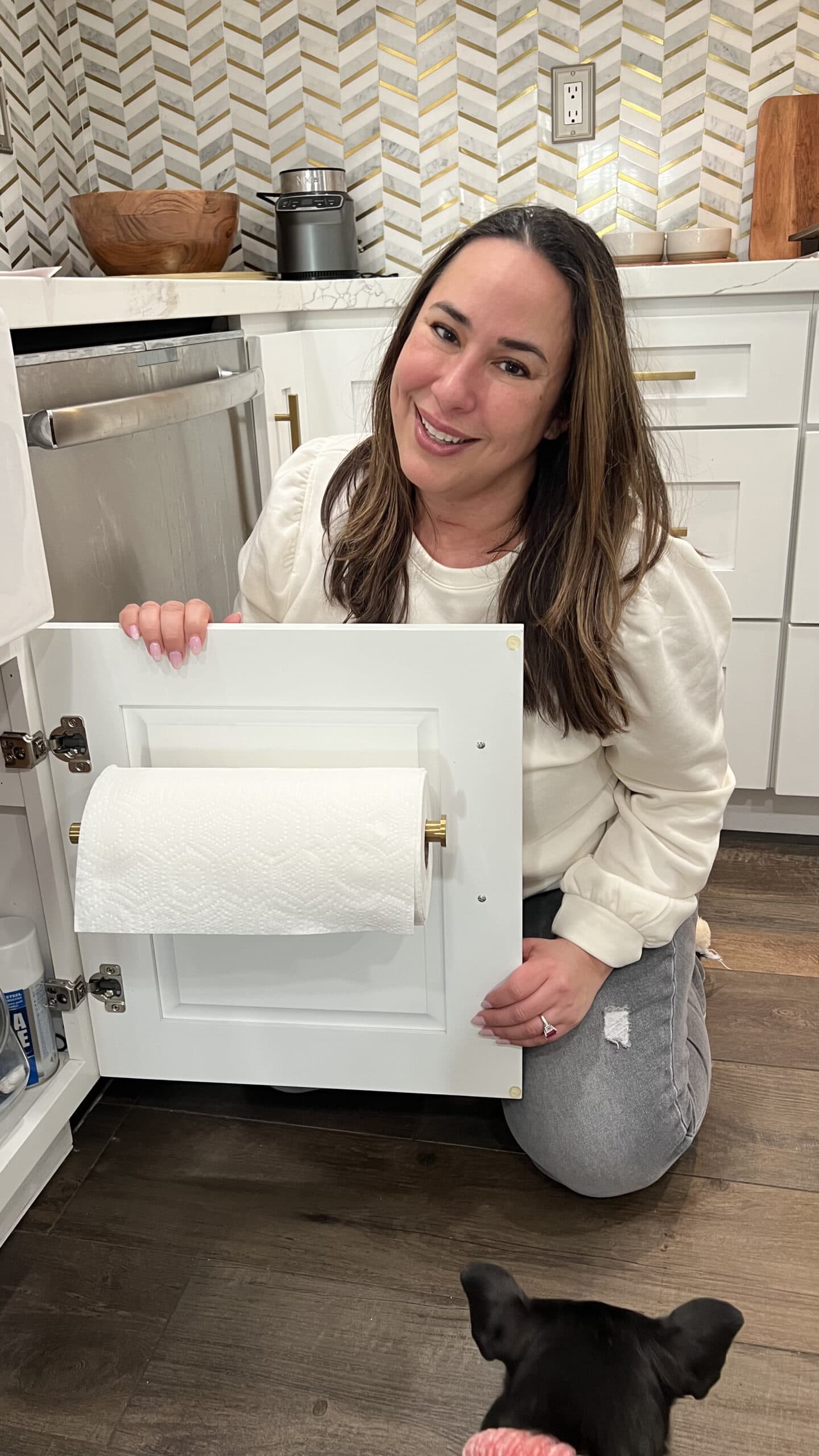 Kitchen Space Saver: Under Cabinet Paper Towel Holder! - Erica Marie